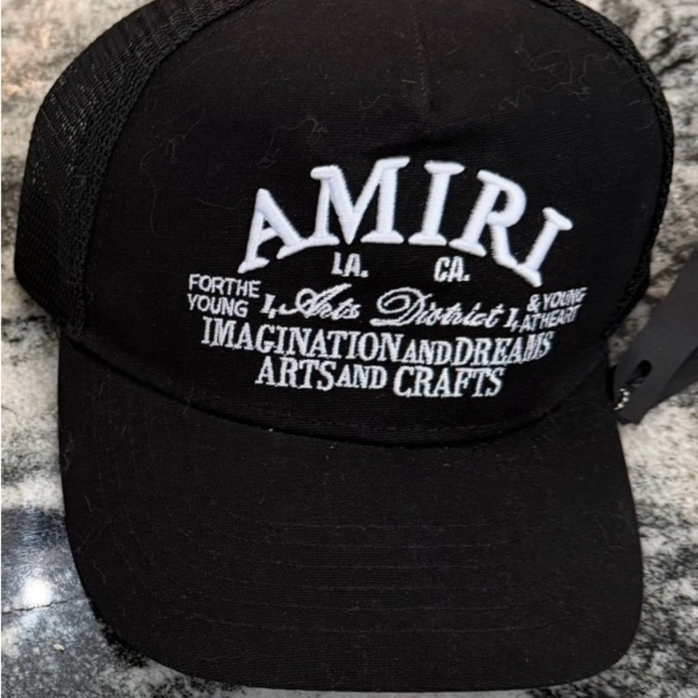 AMIRI Black and White Logo Cap